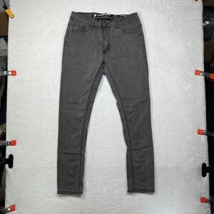 Recess Jeans Mens 32x30 Black Cotton Denim Stretch Mid Rise Slim Fit Tapered Leg